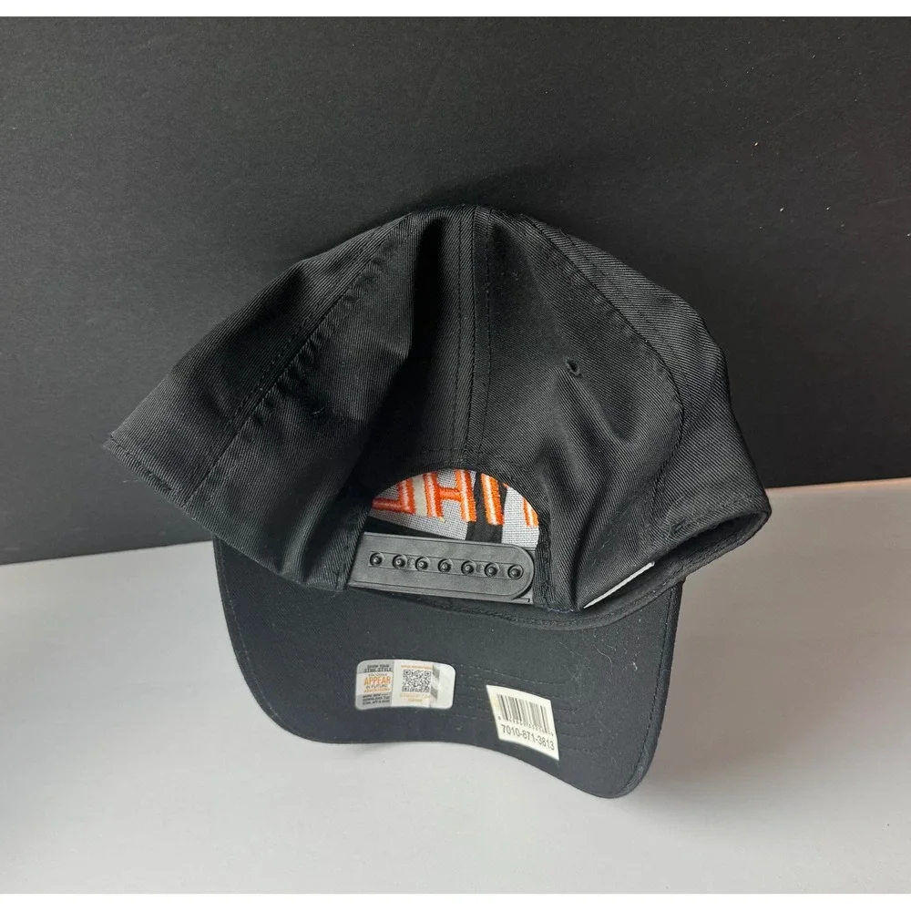 STIHL Hat Lot of 2 Black Orange Mesh Trucker Snapback Adjustable Baseball Caps